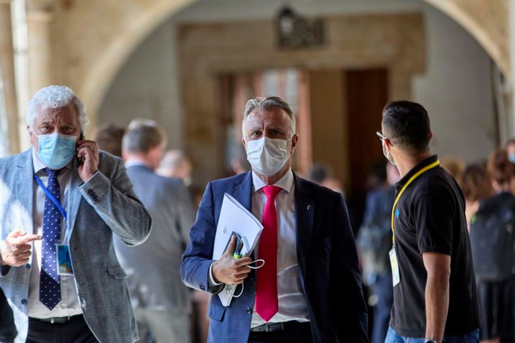 Ángel Víctor Torres, durante la Conferencia de presidentes celebrada ayer en Salamanca.