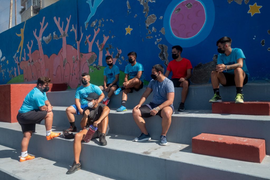 Jóvenes de La Montaña, en Los Realejos, crean un equipo de fútbol sala / Foto. Fran Pallero