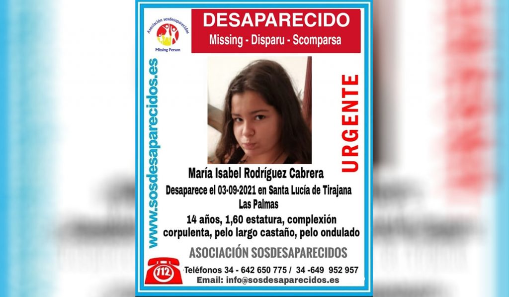 Buscan a María Isabel, de 14 años, desaparecida en Gran Canaria