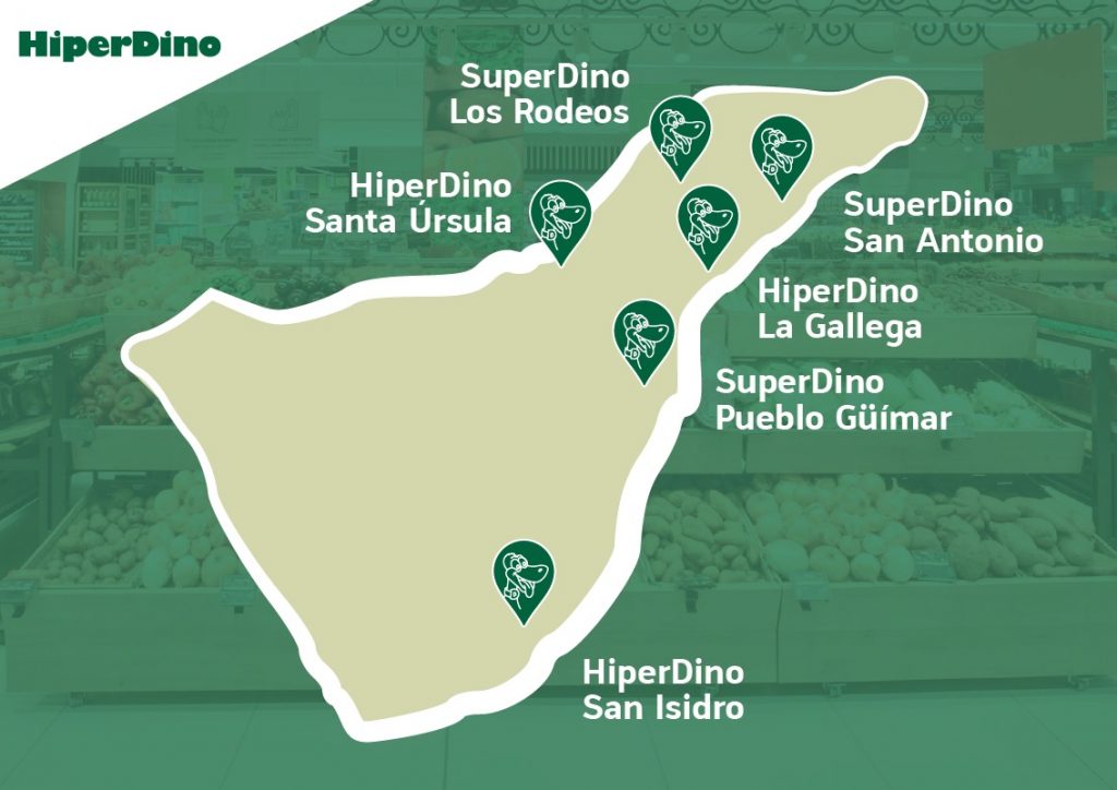 Tiendas de Hiperdino en Tenerife con nueva imagen