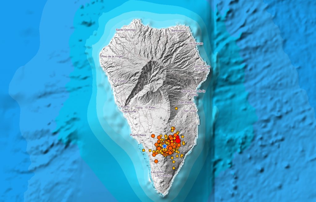 El IGN localiza 159 terremotos en La Palma en 24 horas