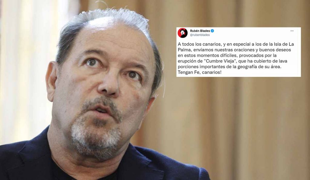 El histórico cantante de salsa Rubén Blades envía un mensaje de apoyo a La Palma. EP / DA