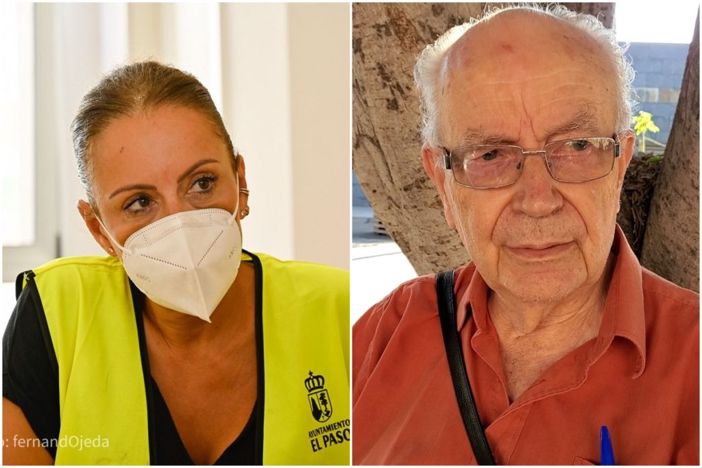 Ángeles espera que llegue el fin desde el Área de Asuntos Sociales, mientras que Pablo Domínguez confía en que la vida del volcán está próxima a acabarse. DA
