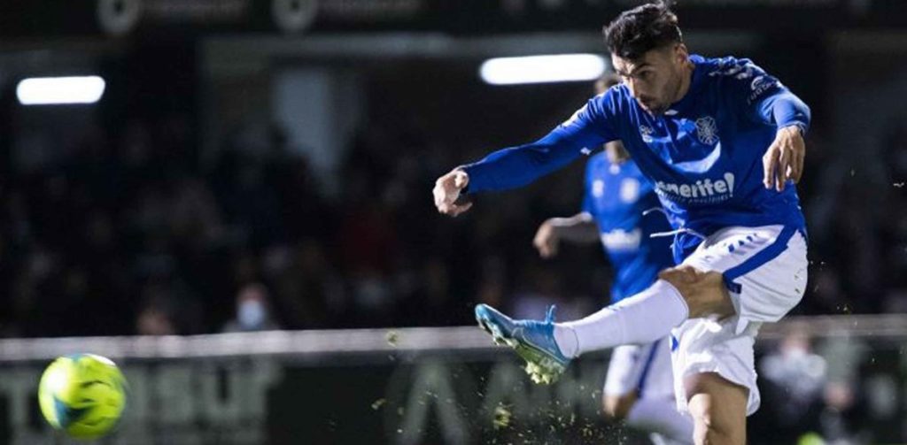 EL DELANTERO CATALÁN ENRIC GALLEGO ANOTÓ EL TANTO DE LOS BLANQUIAZULES, QUE AHORA OCUPAN LA CUARTA PLAZA EN LA CLASIFICACIÓN. LaLiga