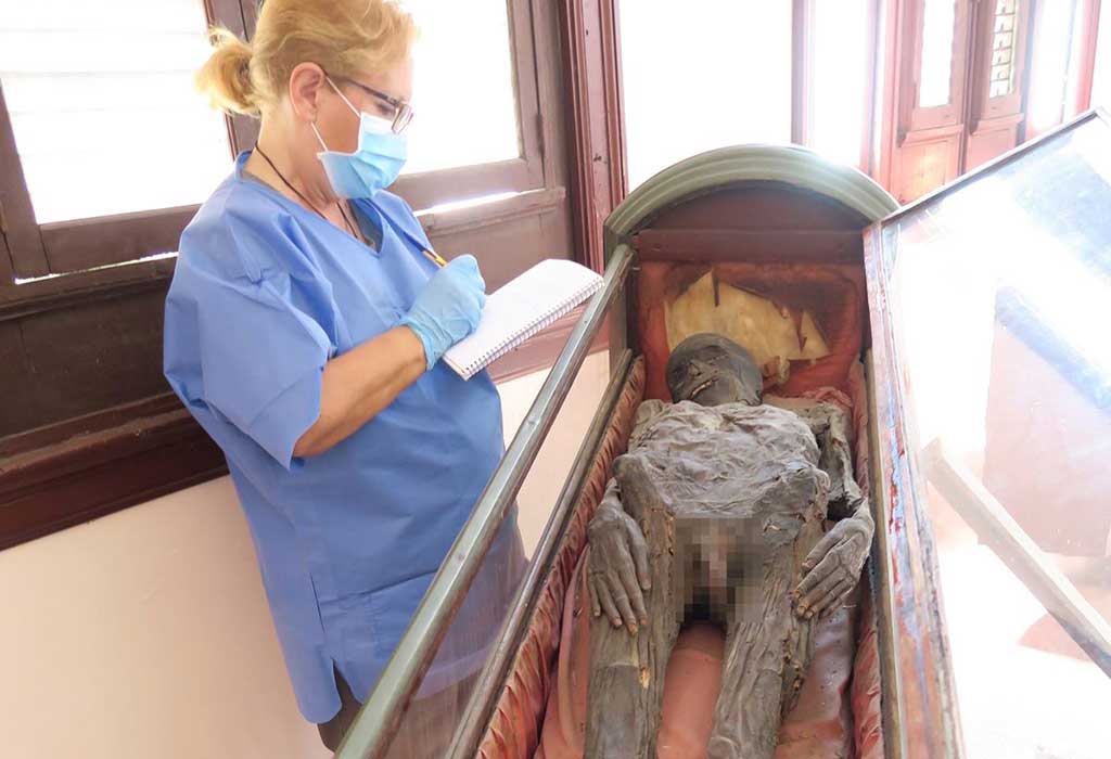 Momia del Museo Montané de La Habana