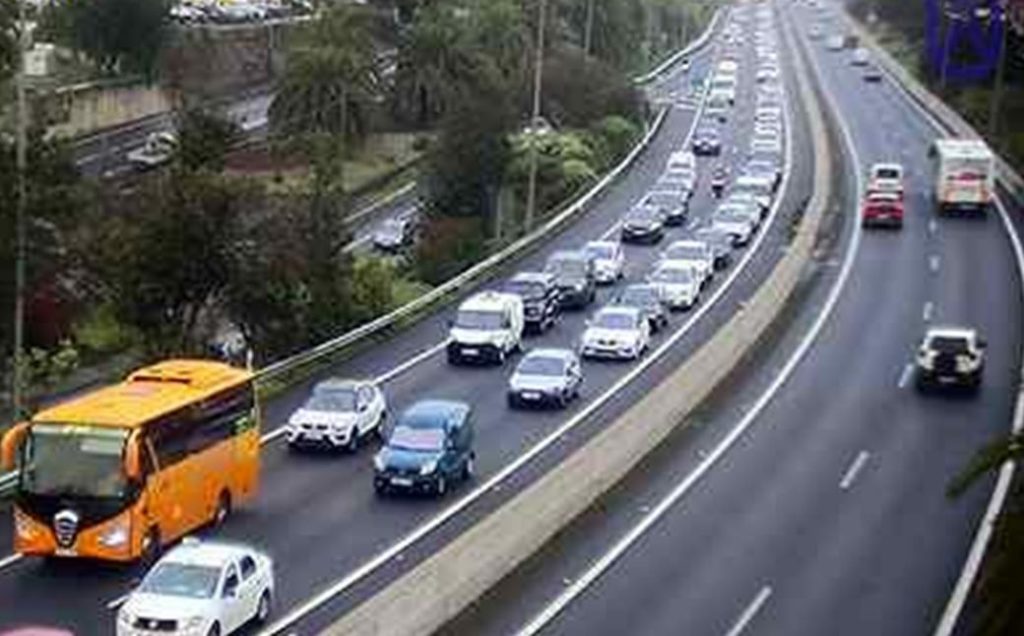 accidente en la autopista TF-5