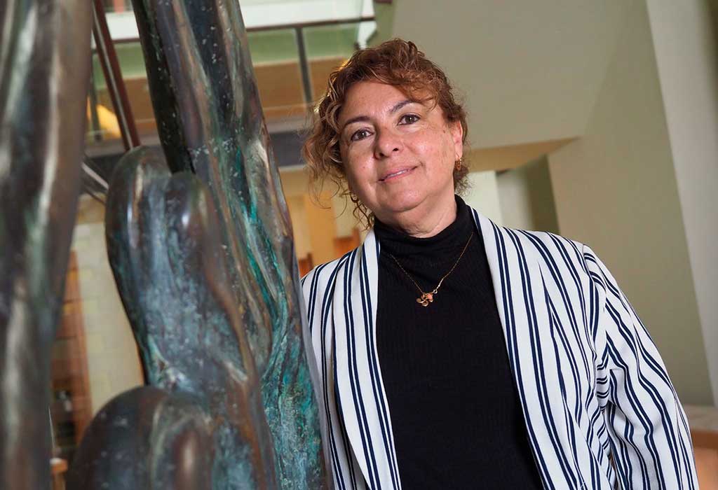 Dolores Delgado, en el Museo de la Naturaleza y Arqueología de Santa Cruz