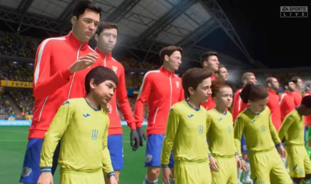 Captura de pantalla de la selección nacional de Rusia en el juego "FIFA 22". EFE/EA SPORTS