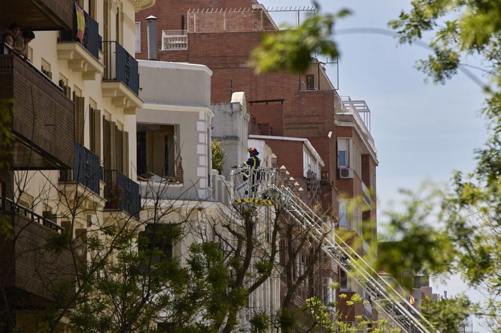 explosión de un edificio en Madrid