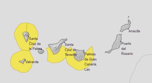 La Aemet amplía el riesgo en la provincia tinerfeña