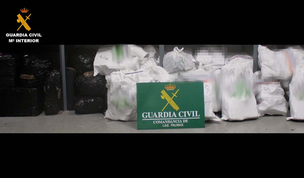 imagen del operativo contra el hachís en Canarias