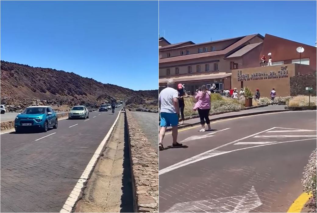 protesta en el Teide