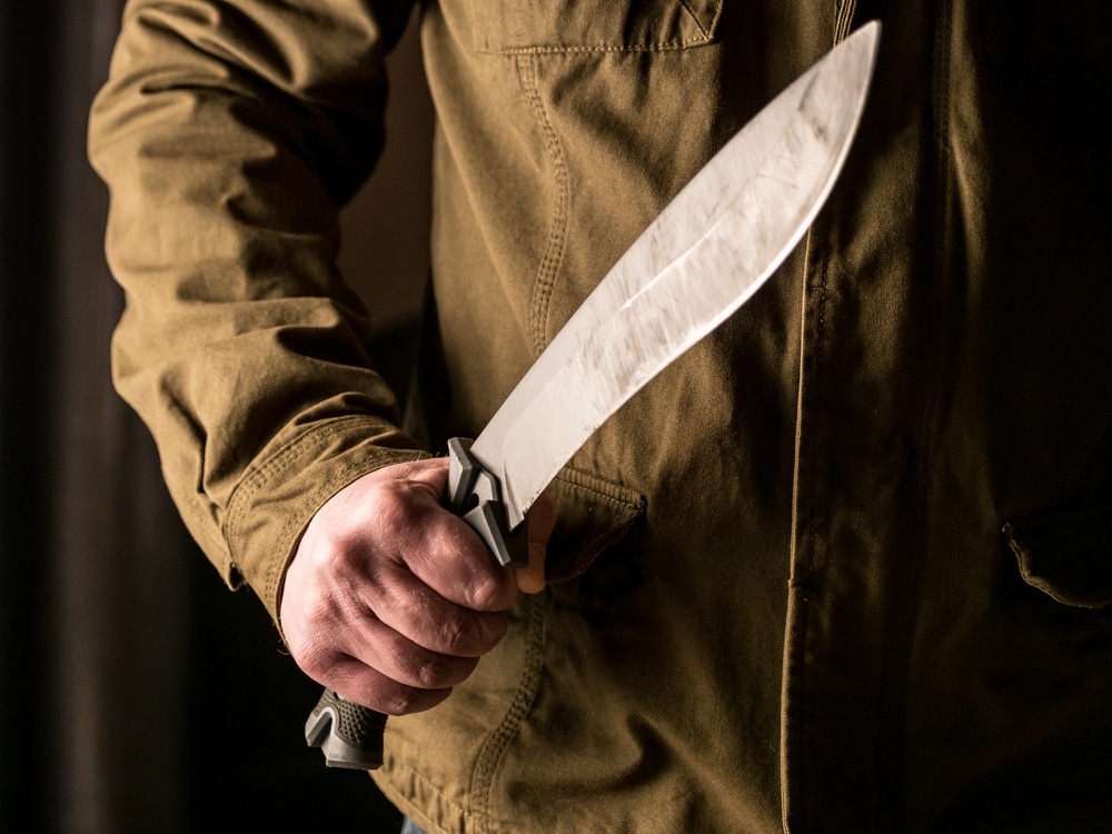 Entra en casa de su vecino para robarle y le amenaza de muerte con un machete de grandes dimensiones