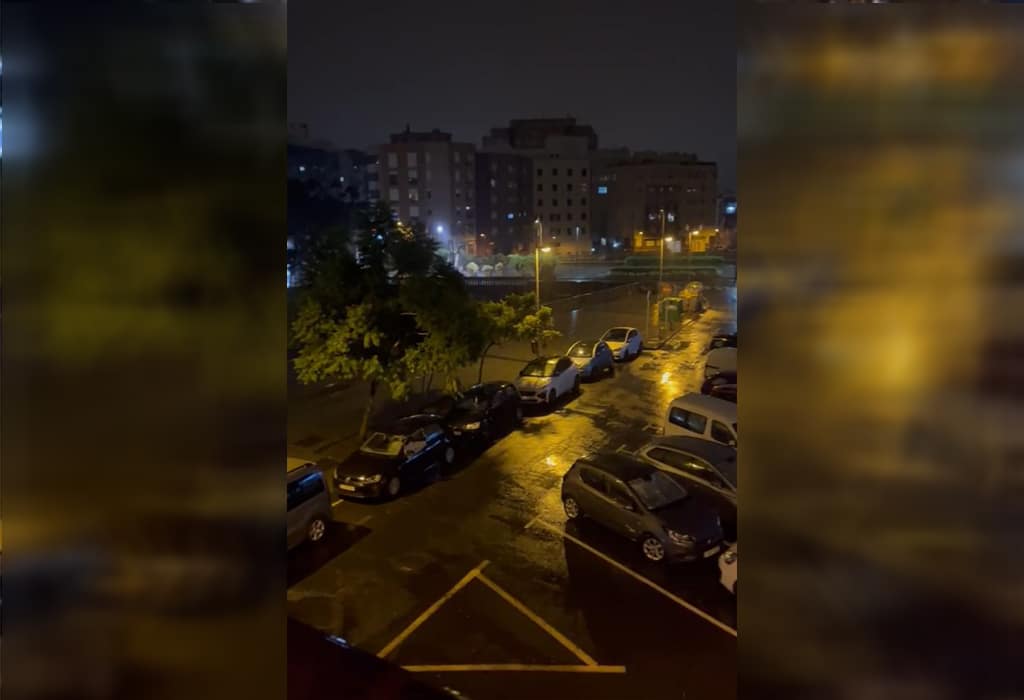 Fuertes lluvias en diferentes puntos de Canarias a esta hora de la noche