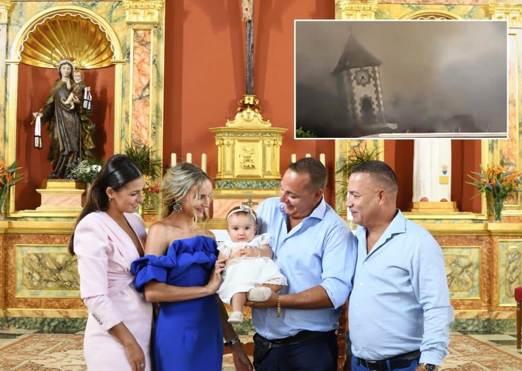 El último bautizo en la iglesia de Todoque antes de que el volcán de La  Palma lo arrasara todo