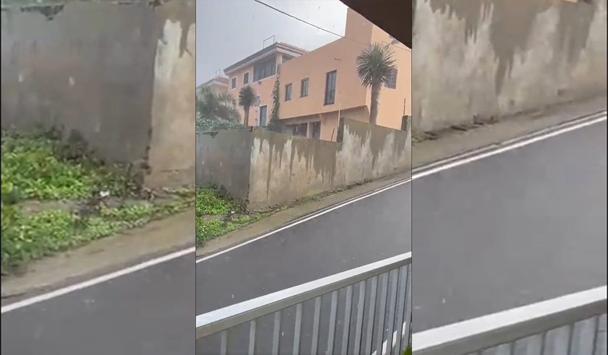 La DANA en Canarias deja granizo en San Juan de la Rambla