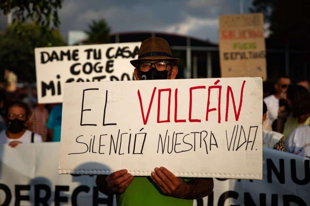 Manifestación 'silenciosa' de protesta contra la gestión de la reconstrucción en La Palma