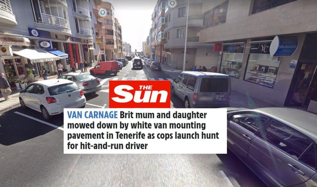 Conmoción en el Reino Unido por el atropello de dos mujeres en Tenerife
