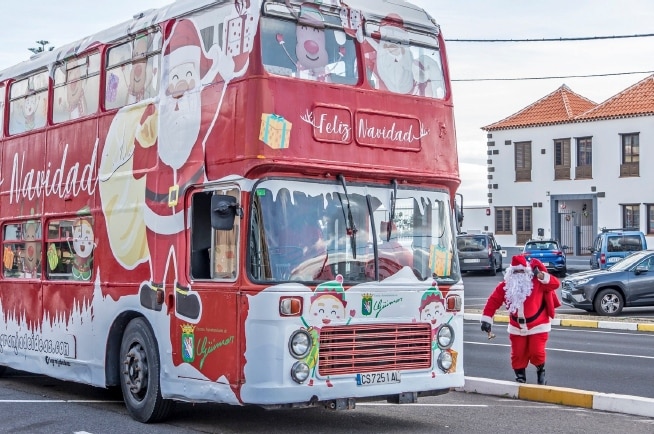 Papá Noel recorrerá Arona en guagua