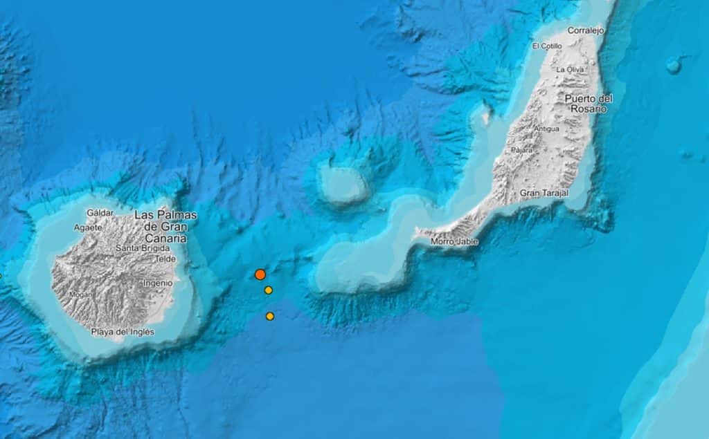 Detectan tres temblores entre Gran Canaria y Fuerteventura en apenas una hora