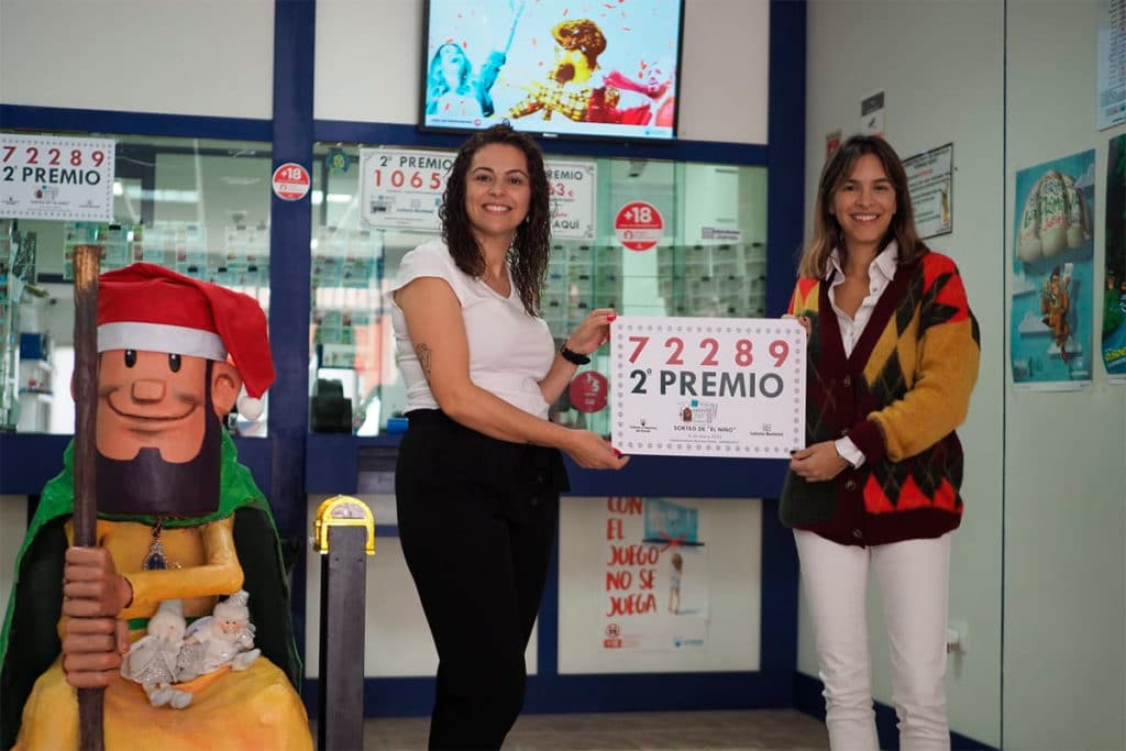 Lotería del Niño 2023 segundo premio calle Calvario Granadilla