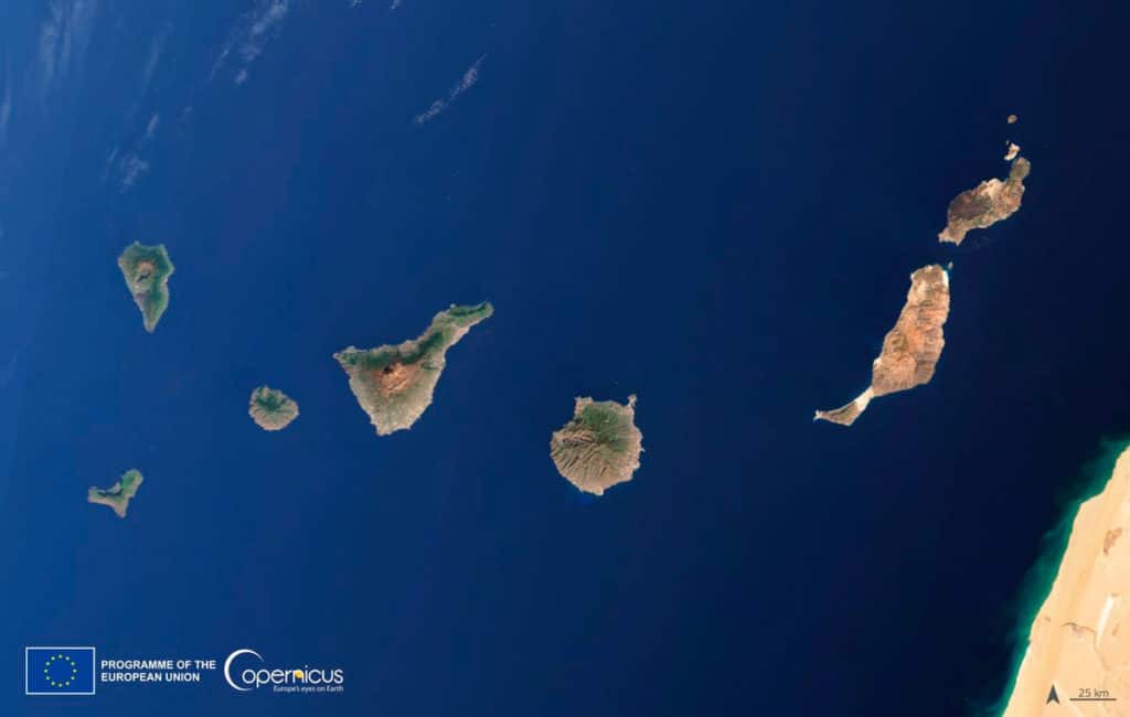 Vista de Canarias Sentinel-3