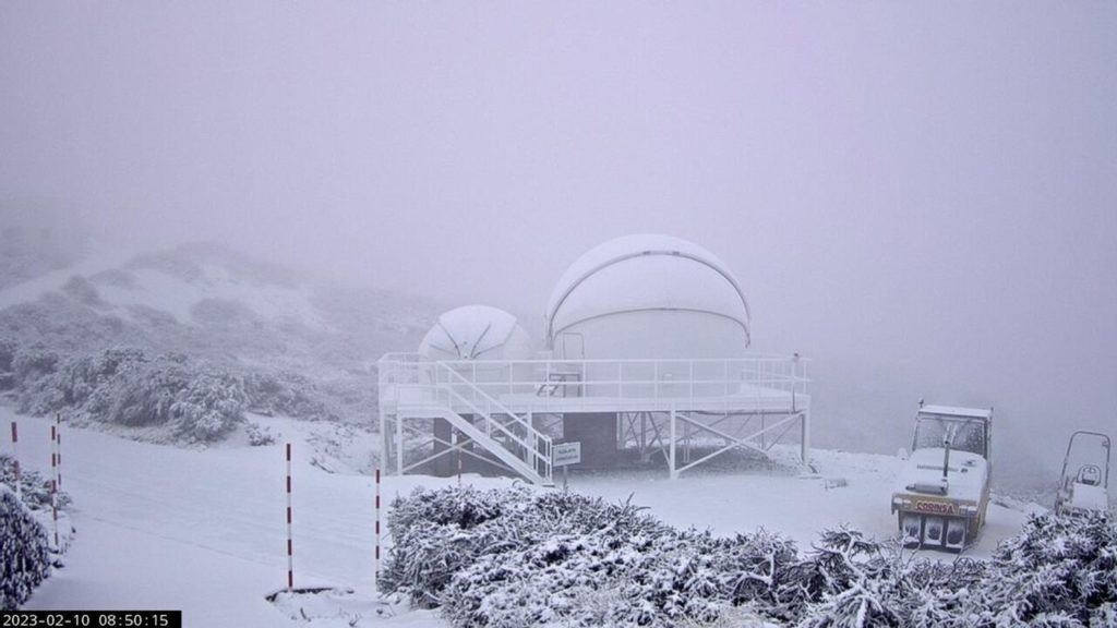 La DANA cubre de nieve las cumbres de La Palma