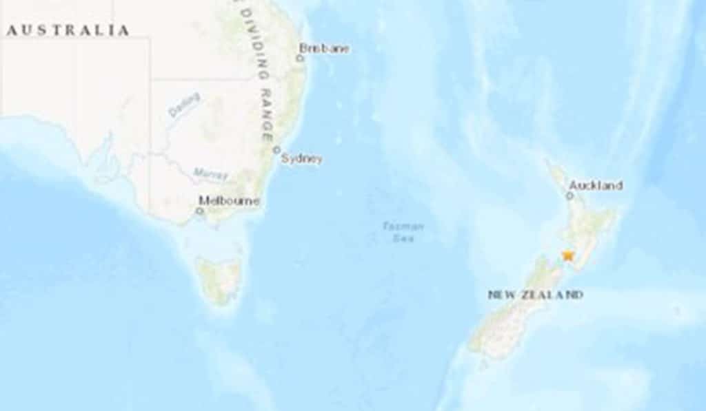 Registrado un terremoto de magnitud 6 entre las dos grandes islas de Nueva Zelanda