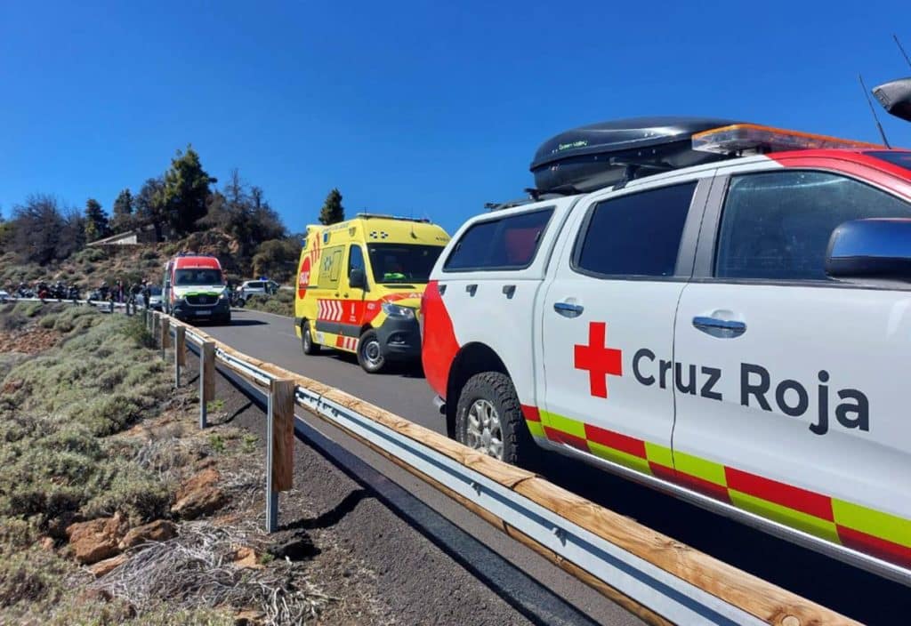 Herido grave en un accidente en uno de los accesos al Parque Nacional del Teide