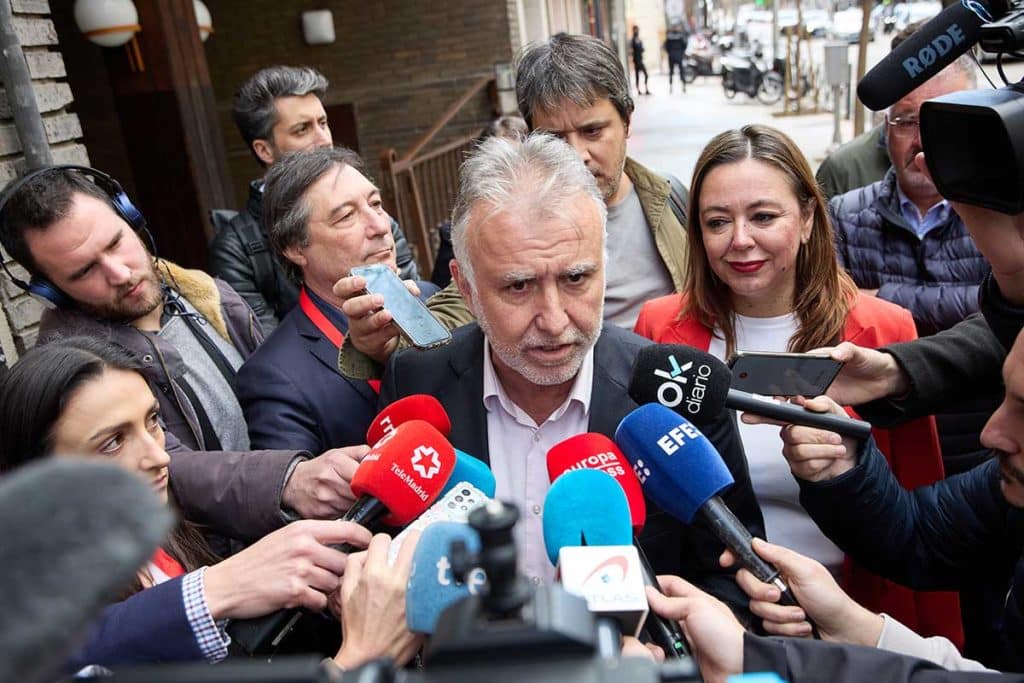 Ángel Víctor Torres asiste a la reunión del Comité Federal del PSOE en Madrid, este 18 de marzo de 2023. / ACFI
