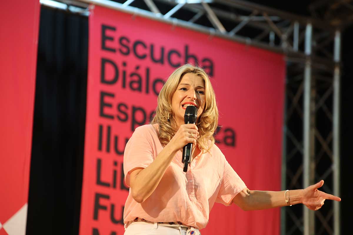 Yolanda Díaz anuncia en Canarias la aprobación del estatuto del becario