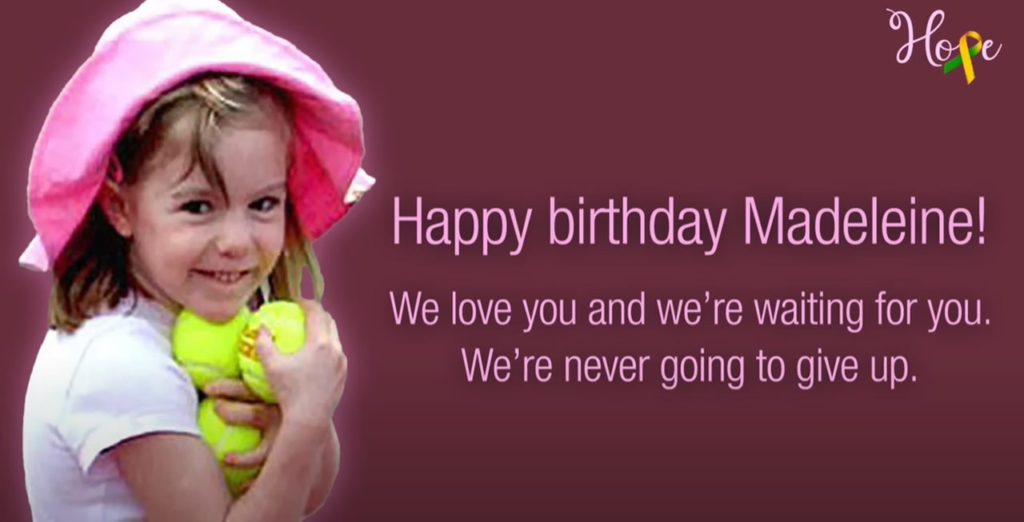Los padres de Madeleine McCann lanzan un claro mensaje el día de su cumpleaños