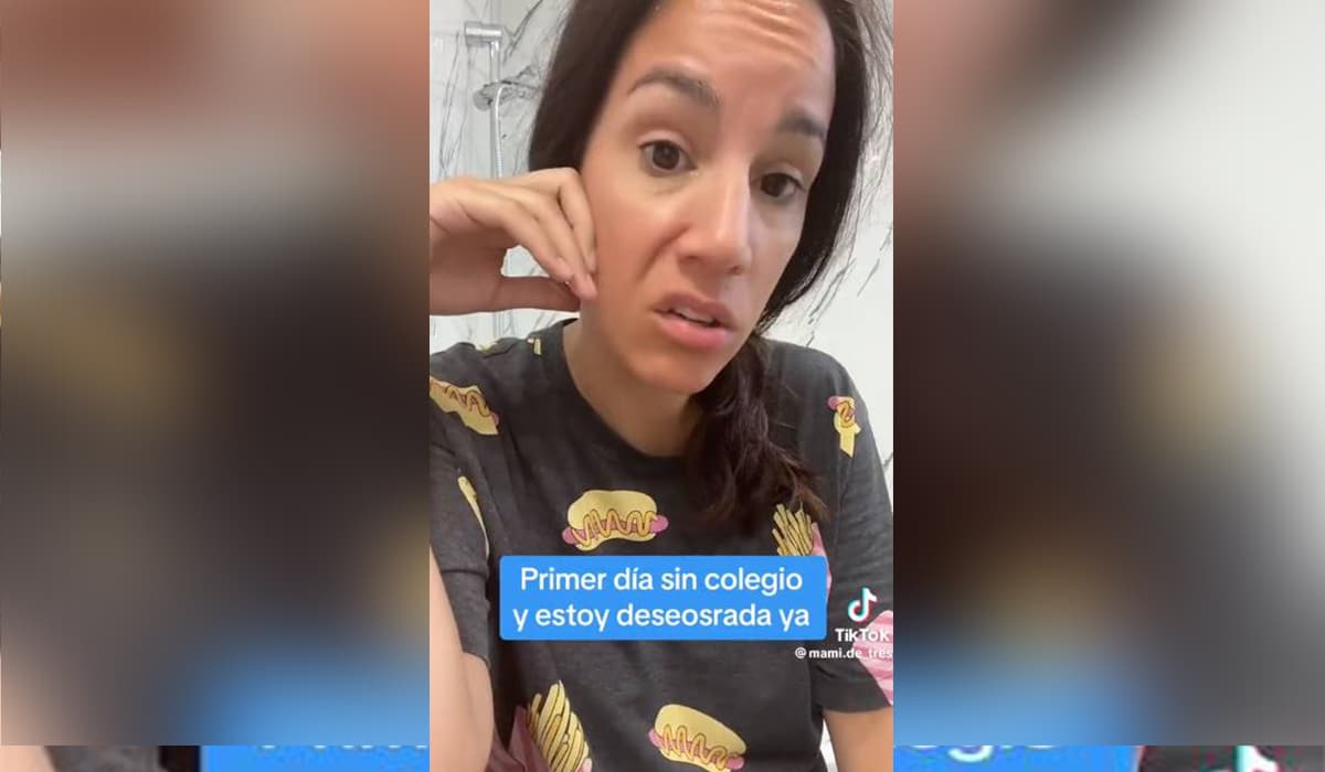 Polémica por el vídeo de una tiktoker "desesperada" en el primer día sin cole de sus hijos: "Es una tortura"