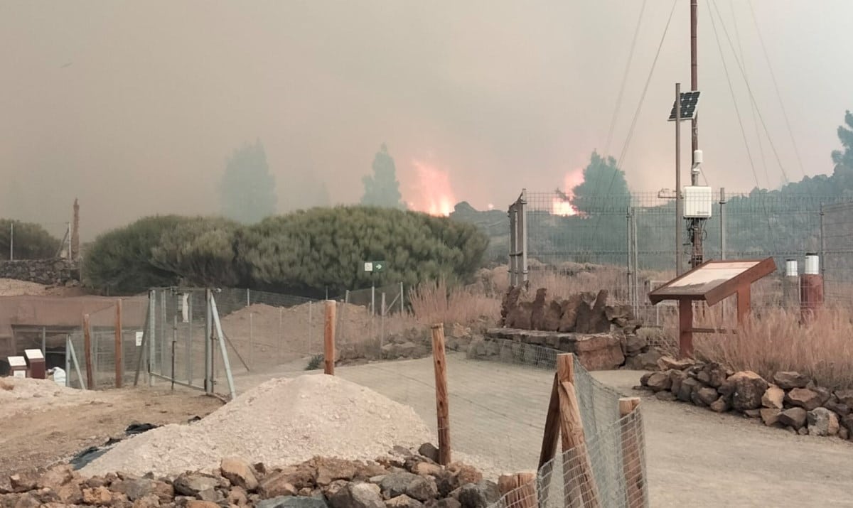 Incendio desde El Portillo