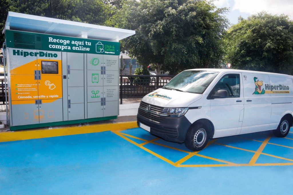 HiperDino estrena taquillas automáticas en estaciones de servicio para la recogida de compra online
