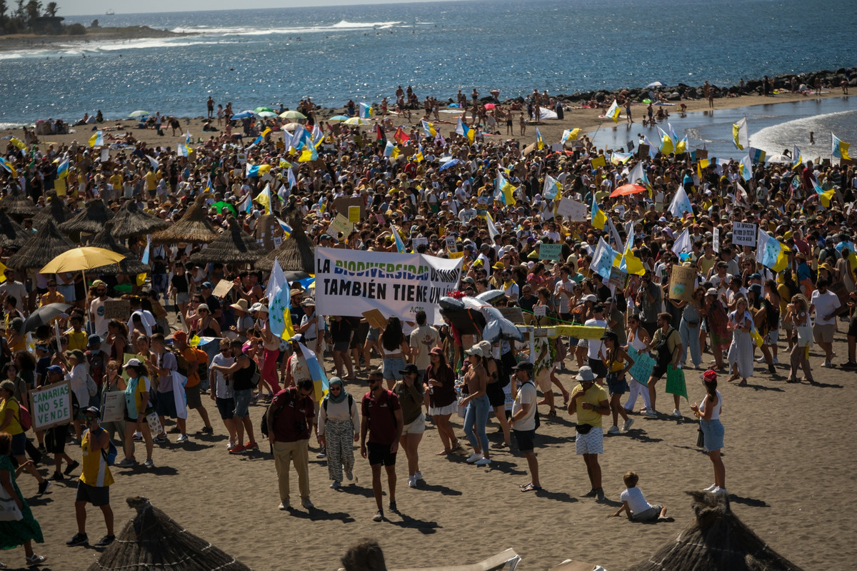 La historia de la 'polémica' foto de la manifestación de 'Canarias tiene un límite' en Tenerife