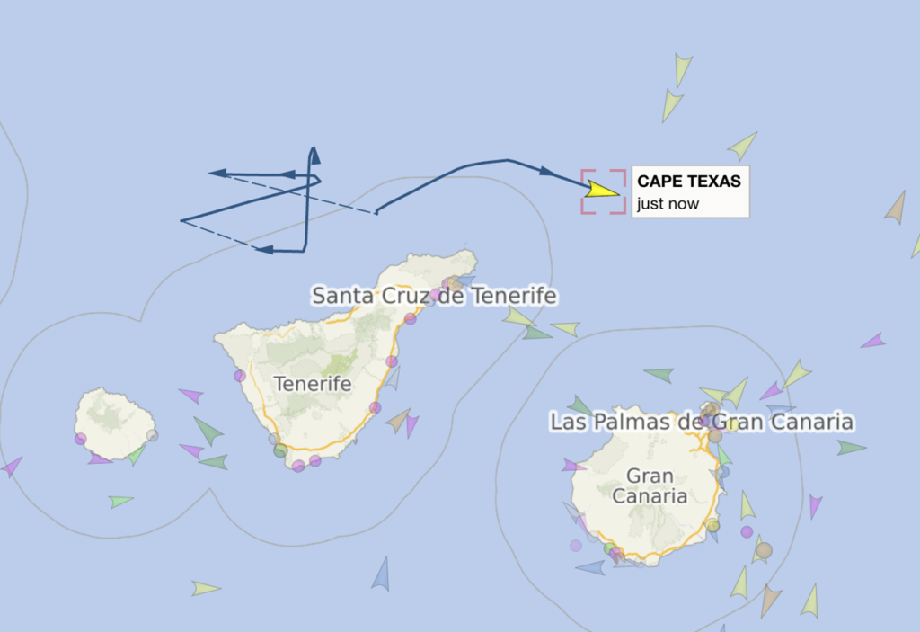 La última hora sobre el buque militar americano que lleva tres días navegando entre Tenerife y La Palma