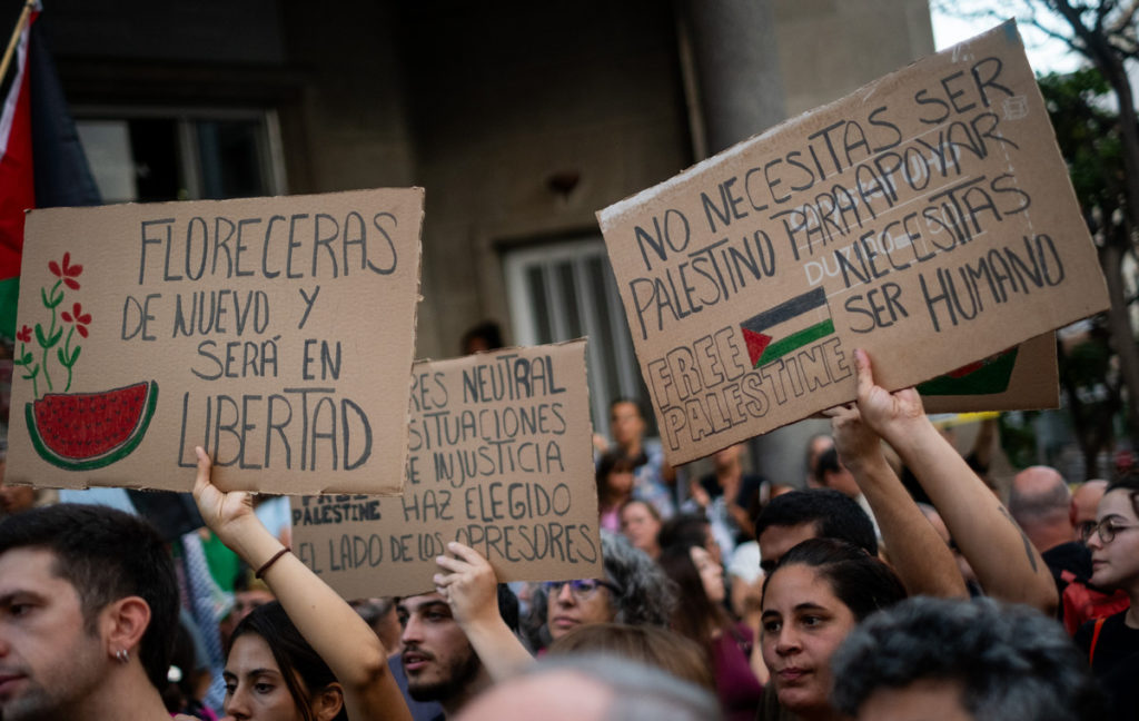 Miles de personas protestan en Tenerife contra el genocidio en Gaza