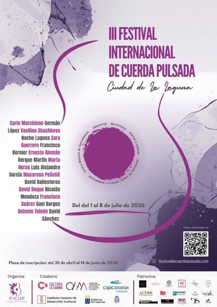 El Festival Internacional de Cuerda Pulsada mantiene abierta la inscripción de su agenda formativa