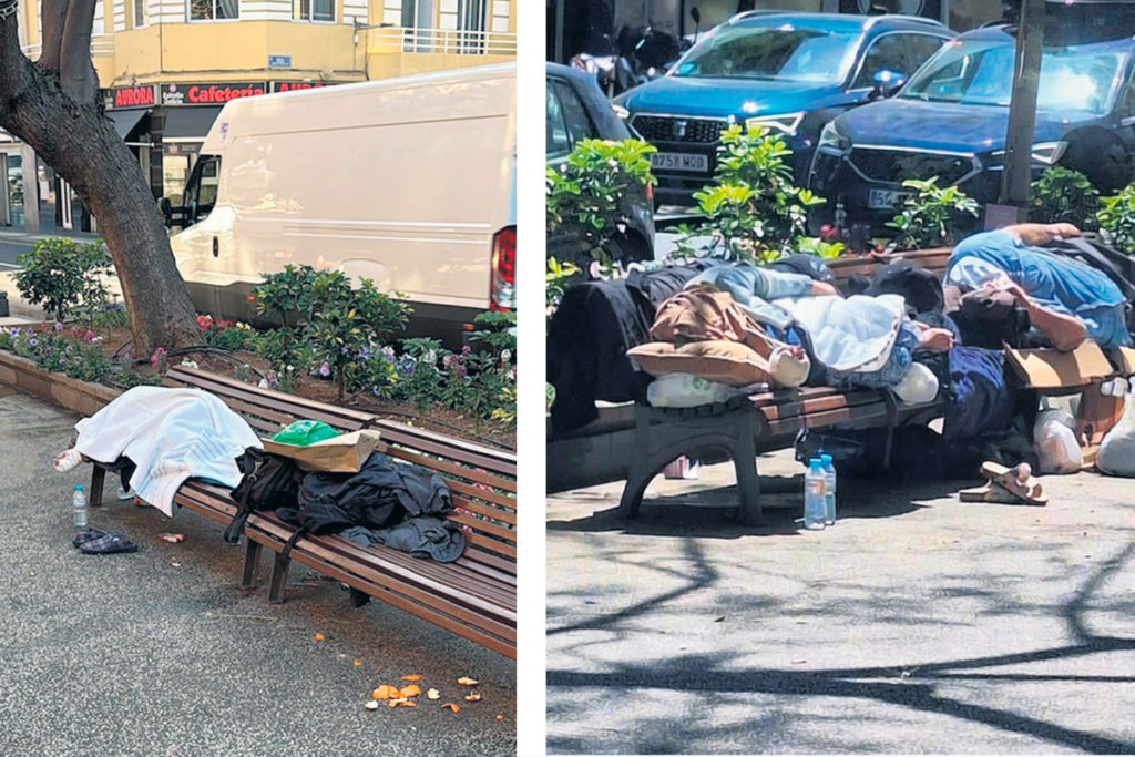 Comen en restaurantes, tienen casa y dinero: el misterio de una pareja de ancianos que duermen en un banco de Santa Cruz
