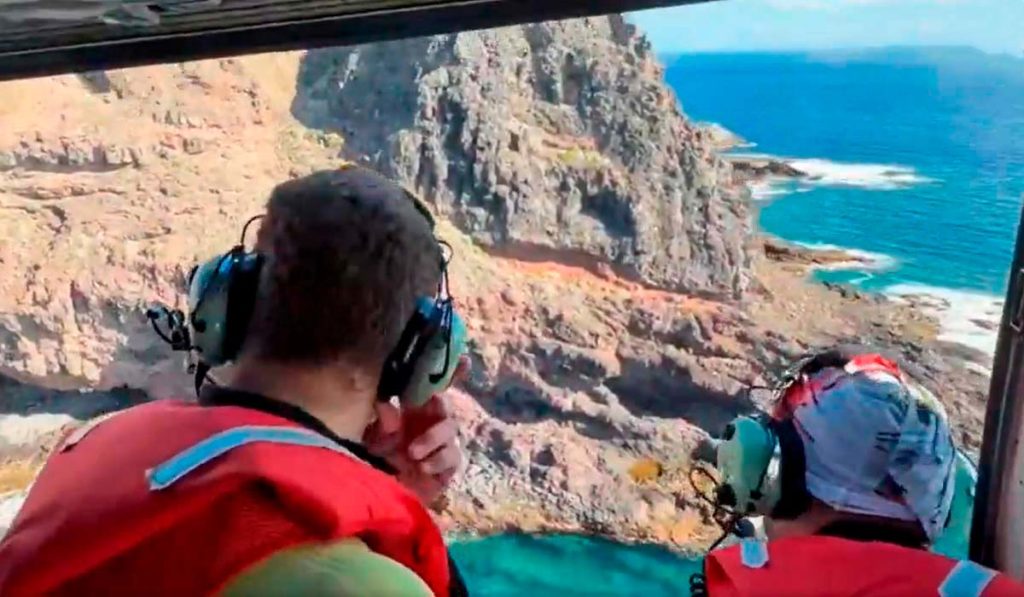 Buscan por tierra, mar y aire a un buceador desaparecido en La Gomera