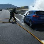 Incendio de vehículo en la TF1, en Tenerife