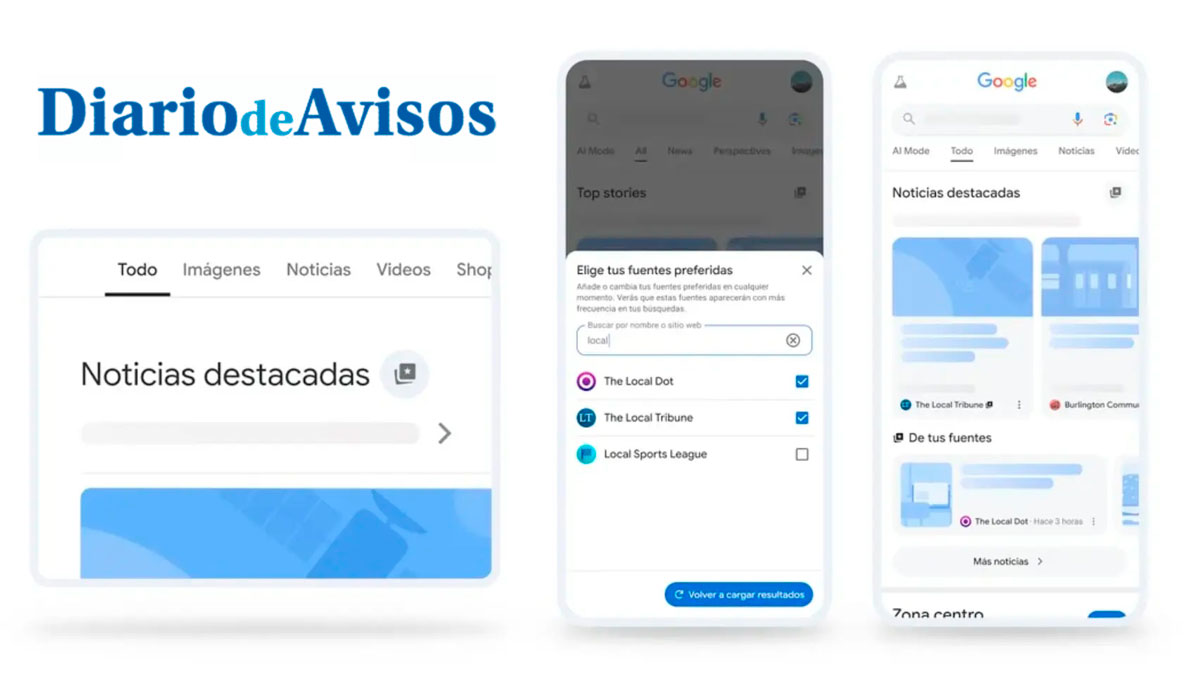 Google lanza Fuentes Preferidas y así se ve en dispositivos móviles
