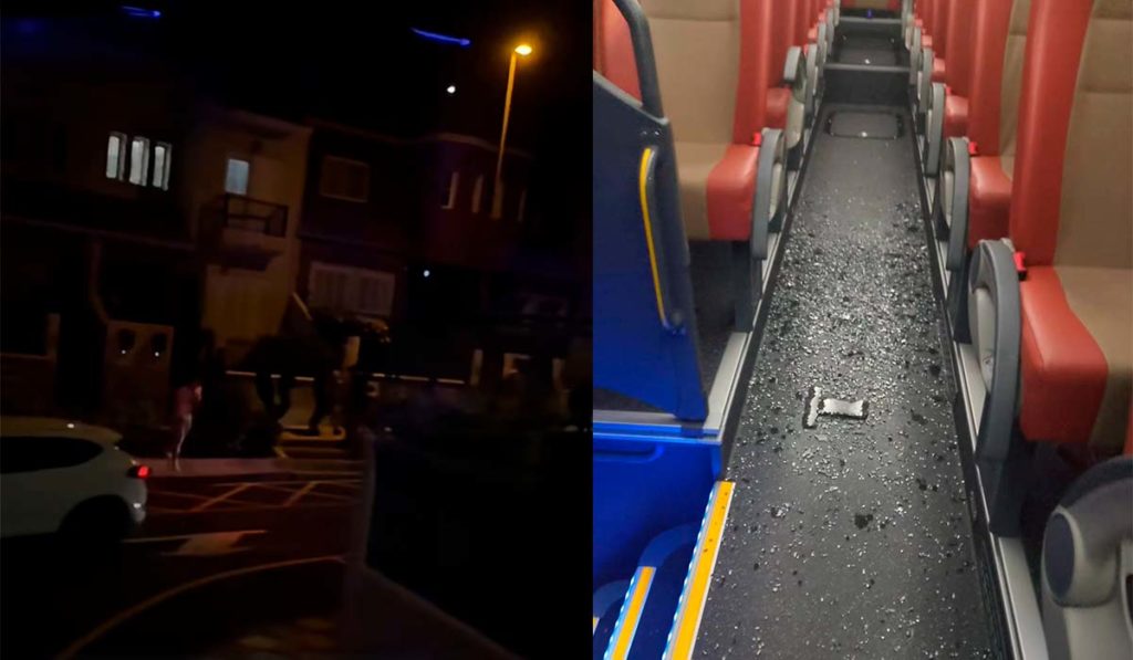 Graves incidentes en el fútbol tinerfeño: apedrean la guagua de un equipo juvenil