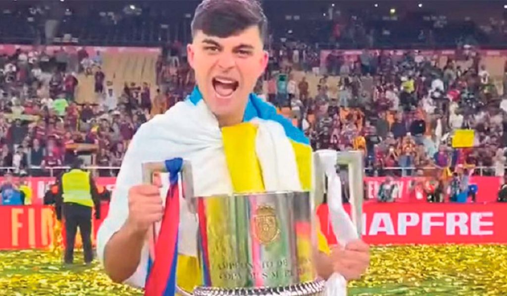 El detallazo de Pedri con su tierra en la celebración del título de Liga