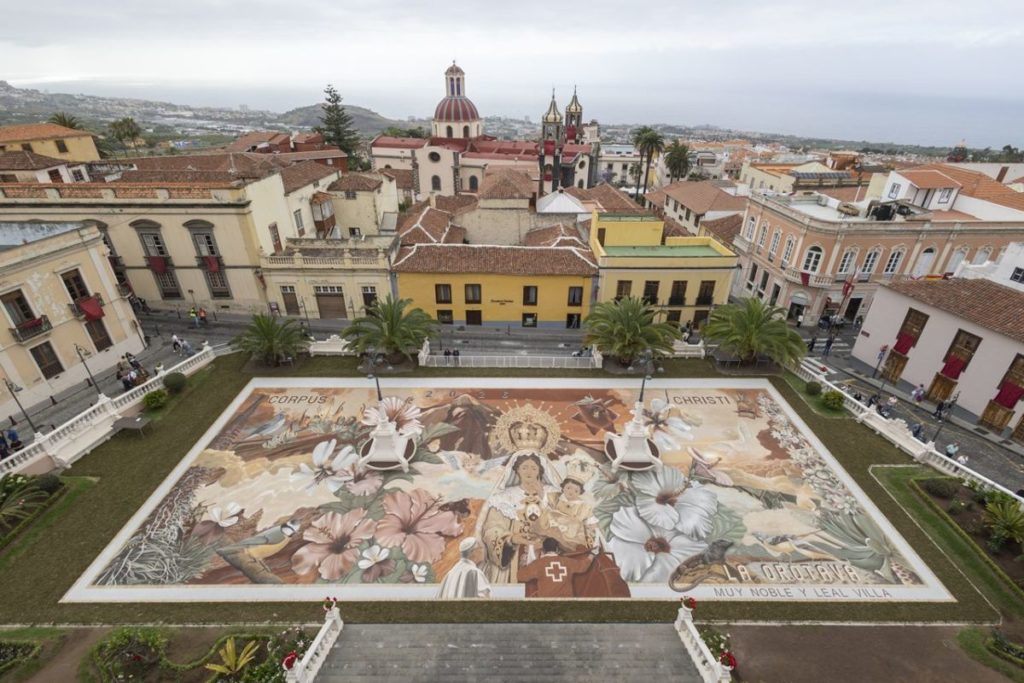 La Orotava brinda al Corpus Christi un “paraíso” de arte y arena