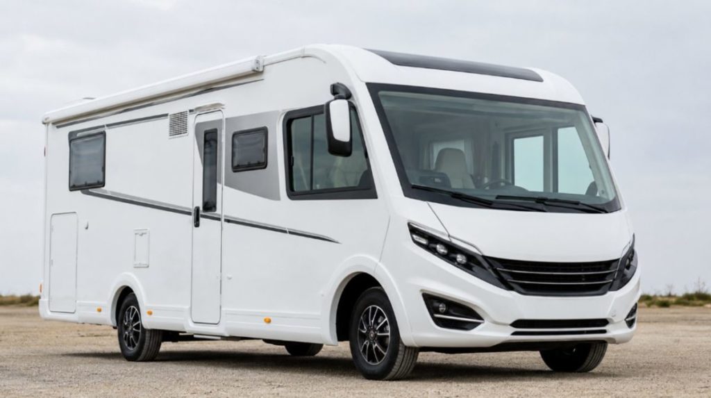 Autocaravana estacionada en un espacio exterior, un tipo de vehículo que podrá utilizar el nuevo servicio público habilitado en La Guancha.