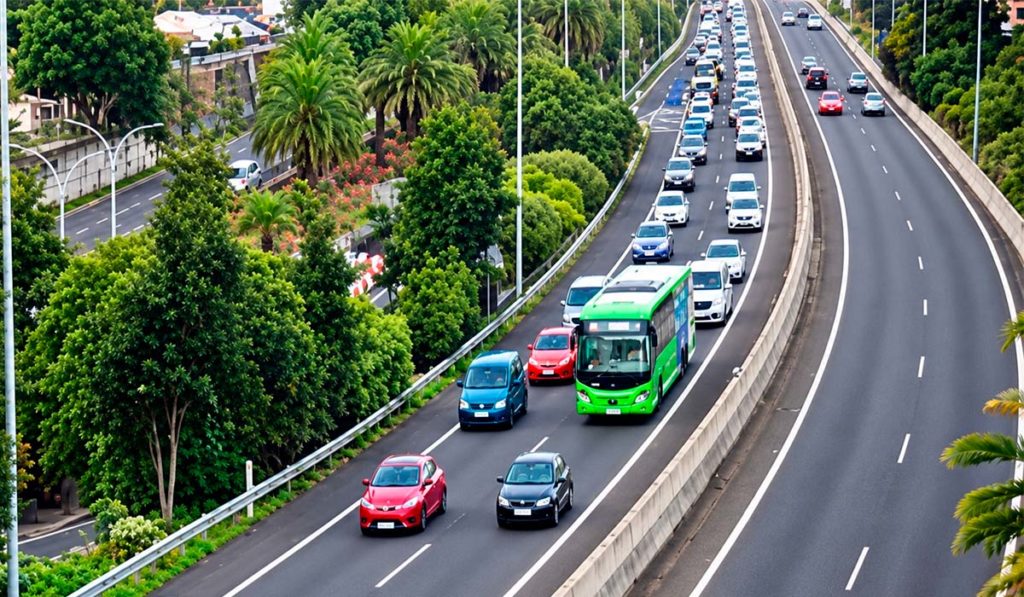 Tres accidentes complican el tráfico en Tenerife: dos motoristas heridos y largas colas en la TF-5