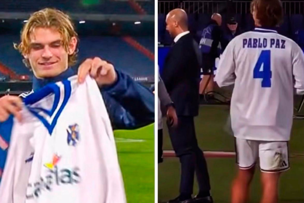 El CD Tenerife se cuela en la Champions: Nico Paz recupera la camiseta de su padre 30 años después
